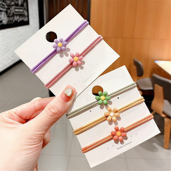 Women Girl High Elastic Hair Ring Daisy Hair Tie Hair Rope Sunflower