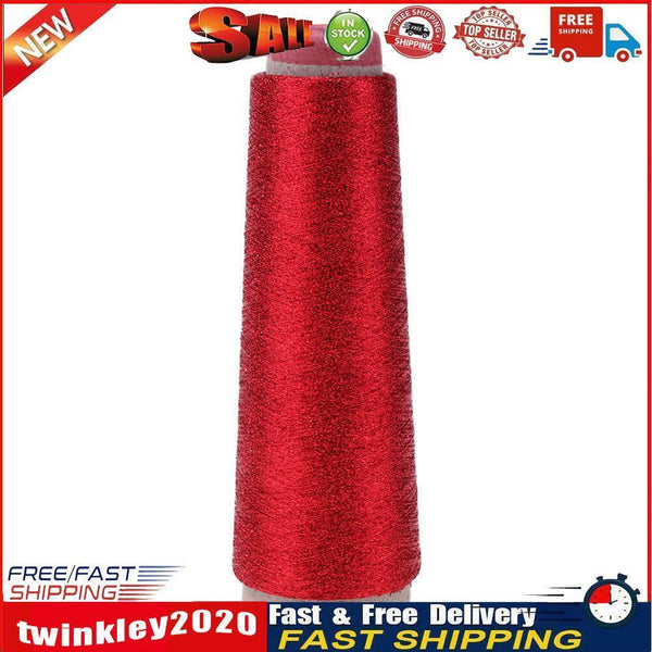 Glitter Stitch Yarn Sewing Thread Woven Embroidery Knitting Silk Line(Red) Newly