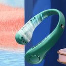 #A Portable Hanging Neck Fan USB 2000mAh Digital Summer Air Cooling Bladeless Fa