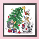 Christmas Cross Stitch Kits 14CT Stamped Embroidery DIY Crafts (C357 Gift)