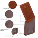 Business Card Holder 2pcs PU Leather Name Card Case Pocket (Black Coffee)