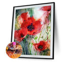 Diamond Painting 5D Full Square Drill Mosaic DIY Red Flower Kit for Bedroom