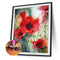 Diamond Painting 5D Full Square Drill Mosaic DIY Red Flower Kit for Bedroom