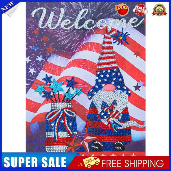 5D DIY Diamond Painting Kits Partial Special Shape Drill Welcome Gnome Arts