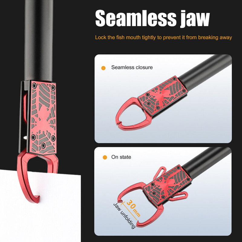 Fishing Gripper Fish Lip Grip Controller Handle Grab Fishing Tools (Red) Newly