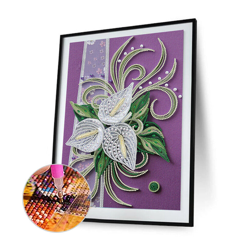 DIY 5D Diamond Leaves Part Special Drill Rhinestone Painting Kit (Y232) Newly