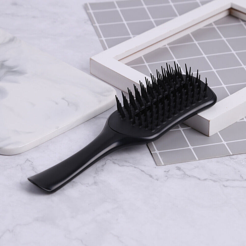 Anti-static Comb Hollow-out Massage Hair Brush Hairdressing Tool (Black) Newly