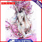 Painting By Numbers DIY Flower Horse Hand Painted Canvas Oil Art Picture Kit