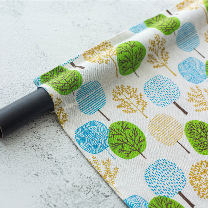 Short Curtain Shading Curtains Home Decor for Window Screen (Blue Tree)