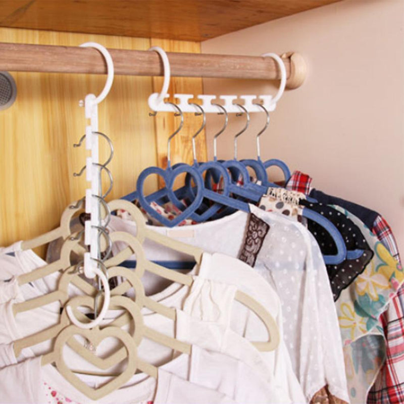 8PCS/Set Hangers Rack Cabinets Wardrobe Clothing Hook Space Saver