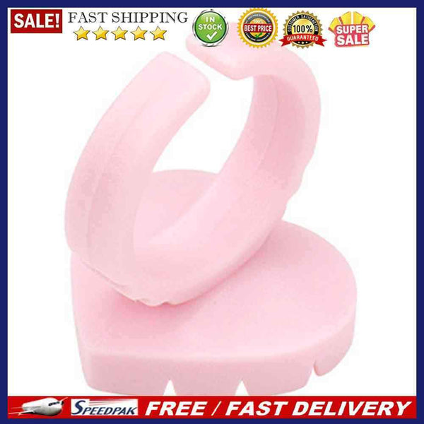 100pcs Heart Eyelash Extension Glue Ring Holder Eye Lash Disposable Glue Cu