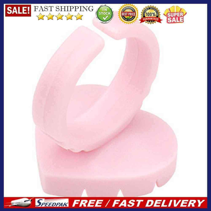 100pcs Heart Eyelash Extension Glue Ring Holder Eye Lash Disposable Glue Cu