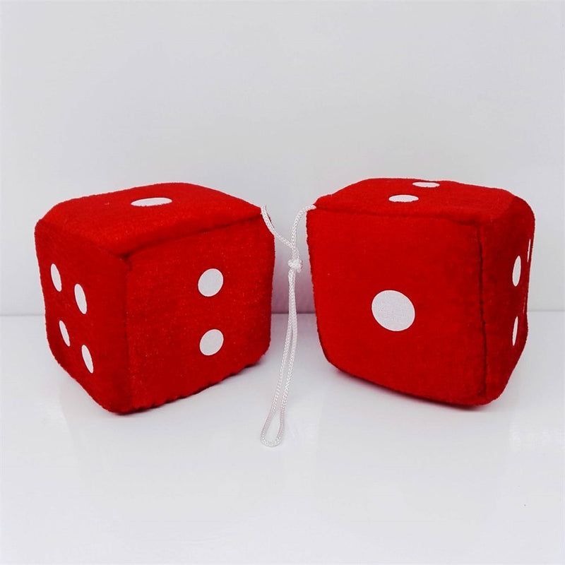Styling Car Accessories Multicolor Plush Dices Velvet Dice Car Hanging Pendant