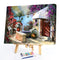 Frameless Oil Paint By Numbers DIY Lake Scenery Picture Craft Kit for Bedroom