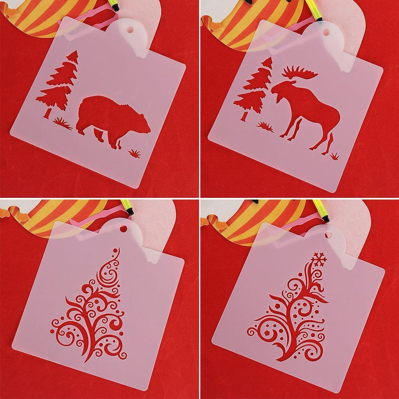 Decorative Embossing Template Layering Stencils Merry Christmas Scrapbooking