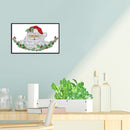 Santa Bust Partial Cross Stitch 14CT Counted Embroidery DIY Needlework Kits