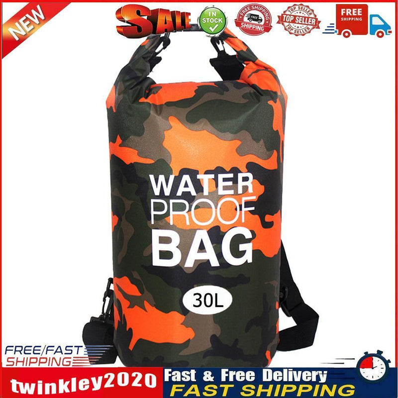 Outdoor Dry Bag Swimming Waterproof Sack for Boating Rafting (30L Orange) Newly