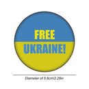Free UKRAINE Flag 58mm Round Broche Button Pin Badge Clothes Pin