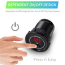 Car Boat Motorcycle LED Digital Voltmeter with On/Off Switch Low Voltage Alarm