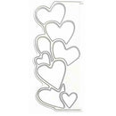 Heart Border Edge Frame Metal Stencil DIY Scrapbook Craft Cards Album M2G8