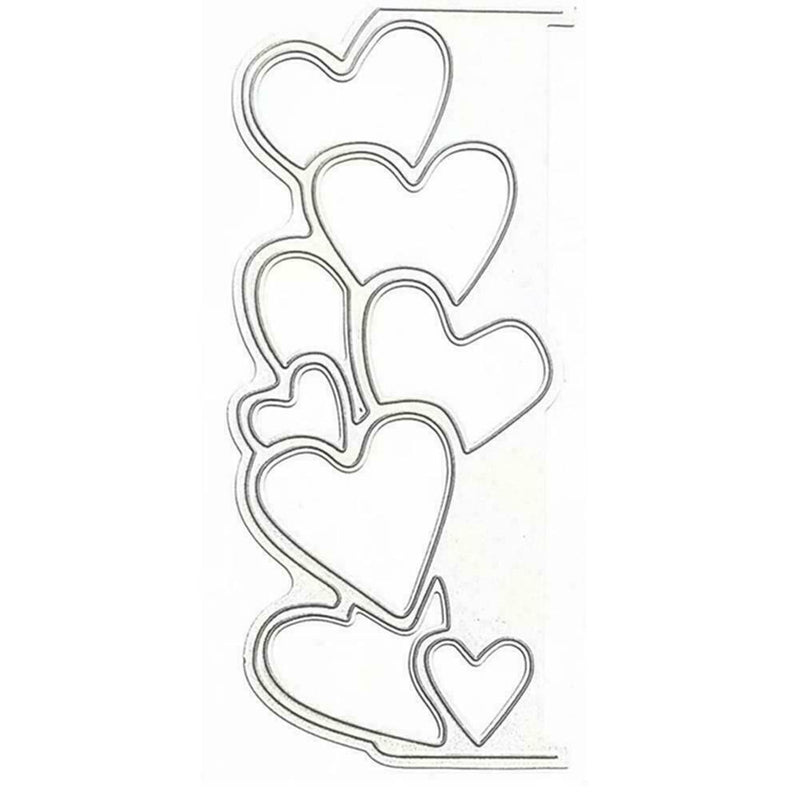 Heart Border Edge Frame Metal Stencil DIY Scrapbook Craft Cards Album M2G8