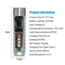 Keychain LED Flashlight Mini Pocket Torch for Outdoor EDC Emergency (Green)