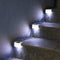 4pcs LED Outdoor Solar Wall Stair Light IP65 Porch Garden Lamp (Cold White)