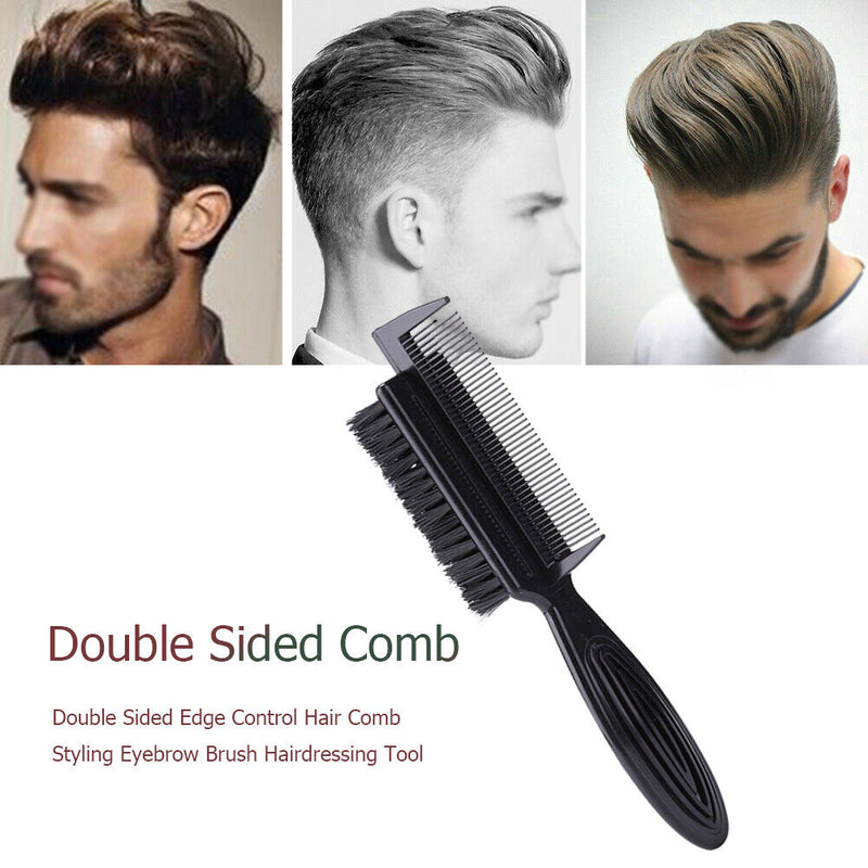 Double Sided Edge Hair Comb Styling Steel Pin Barber Brush Haircut Beauty Too
