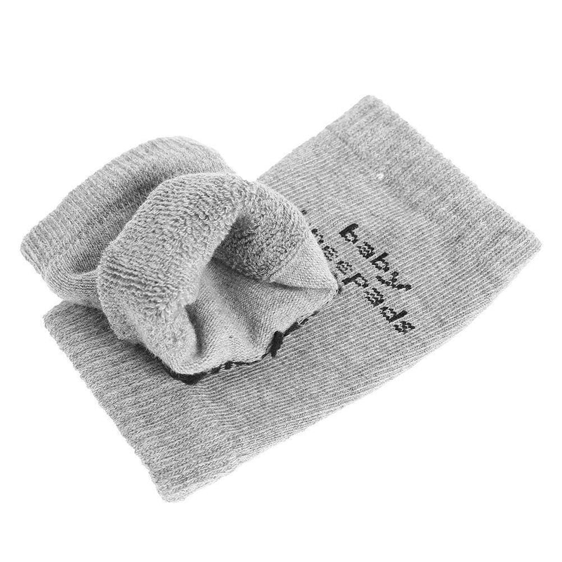 1 Pair Antiskid Baby Kneepad Protector Soft Crawling Leg Warmers(Light Grey