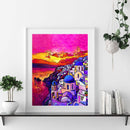 Sunset Town Oil Paint By Numbers DIY Coloring Picture Kits for Adults Children
