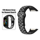 Watch Strap for HUAWEI HONOR Band 6 TPU Bracelet Wristband (Black Gray) Newly