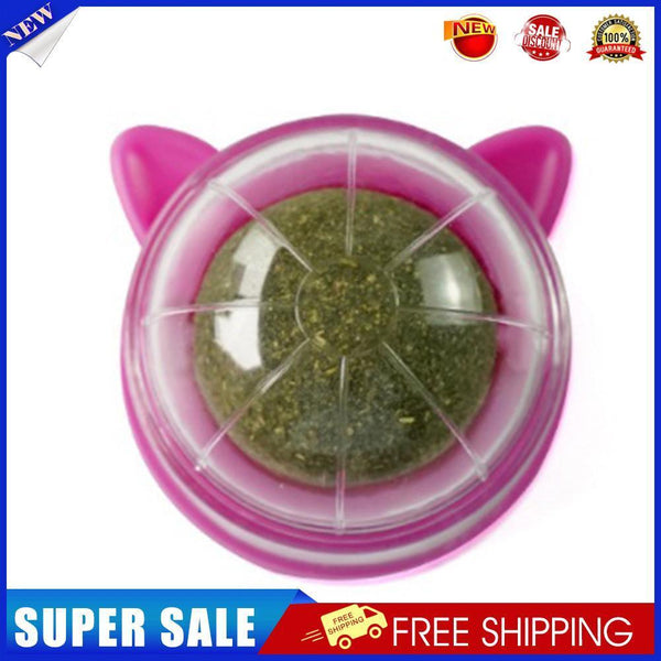 Catnip Ball Cat Toys Licking Teeth Chewing Pet Training Bite Balls (Purple)