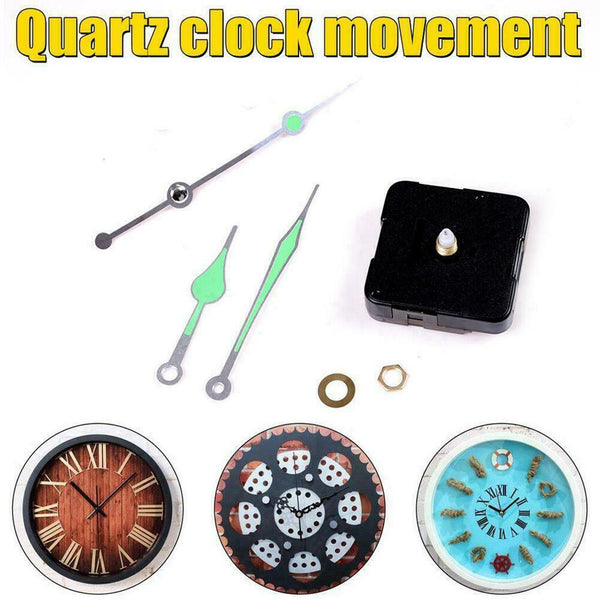 Battery Powered Quartz Clock Movement DIY Mechanism 6 Decor Hand Parts Kit E6B4