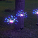 Waterproof Solar 90 LED Firework Ground Lawn Garden Light (Multicolor) Newly