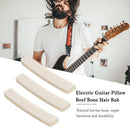 Bone Guitar Nuts Saddles Blank for Electric Classical Guitar Bass (3pcs) Newly