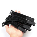 20Pcs Fishing Rod Tie Strap Suspenders Fastener Hook Loop Ties Belt (Black)