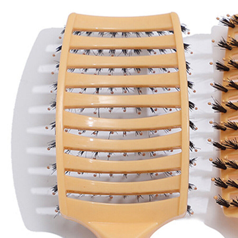 Scalp Massage Comb Salon Hairbrush Bristle Women Wet Curly Hair Detangle Brush