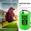 Waterproof Dry Bag Pack Sack Swimming Kayaking River Trekking (5L Green) Newly