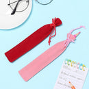 Office Simple Velvet Pen Pouch Sleeve Holder Pencil Case Single Pen Bag