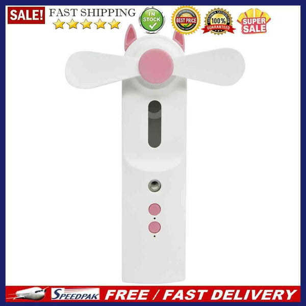 Water Spray Mist Fan Portable Handheld Fan Cooling Air Conditioner Humidifier