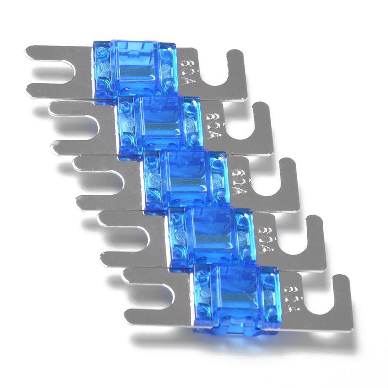 5pcs Nickel Plated Car Audio 32V AFS Mini ANL Fuses Auto Stud Fuses (60A) Newly