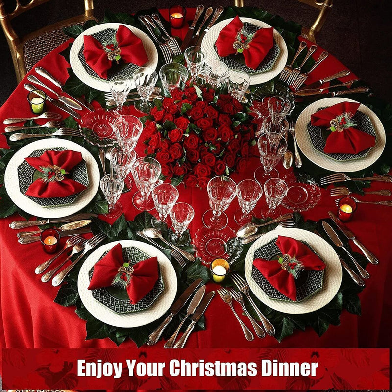 Wooden Napkin Ring Handicraft Pine Cones Napkin Holder Christmas Napkin Rings