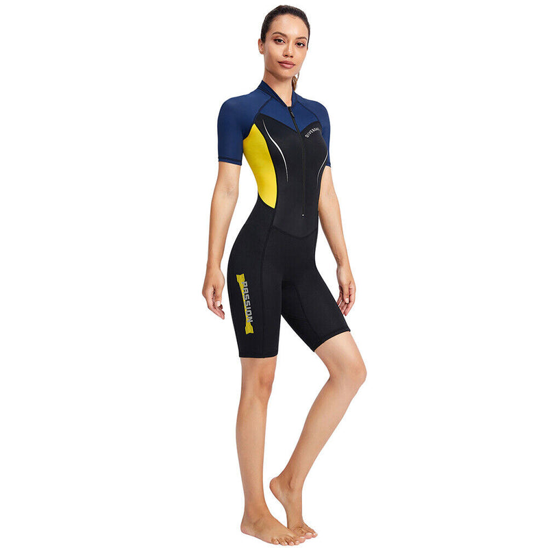 DIVE SAIL Neoprene Scuba Snorkel Swimming Women Body Wetsuits (Yellow XL) Newly
