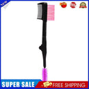 Double-ended Eyebrow Brush Eyelash Brush Comb and Round Comb Teeth (Purple)