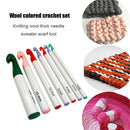7pcs Colorful Handle Crochet Hook Set Thick Knitting Needle For Making Sweater