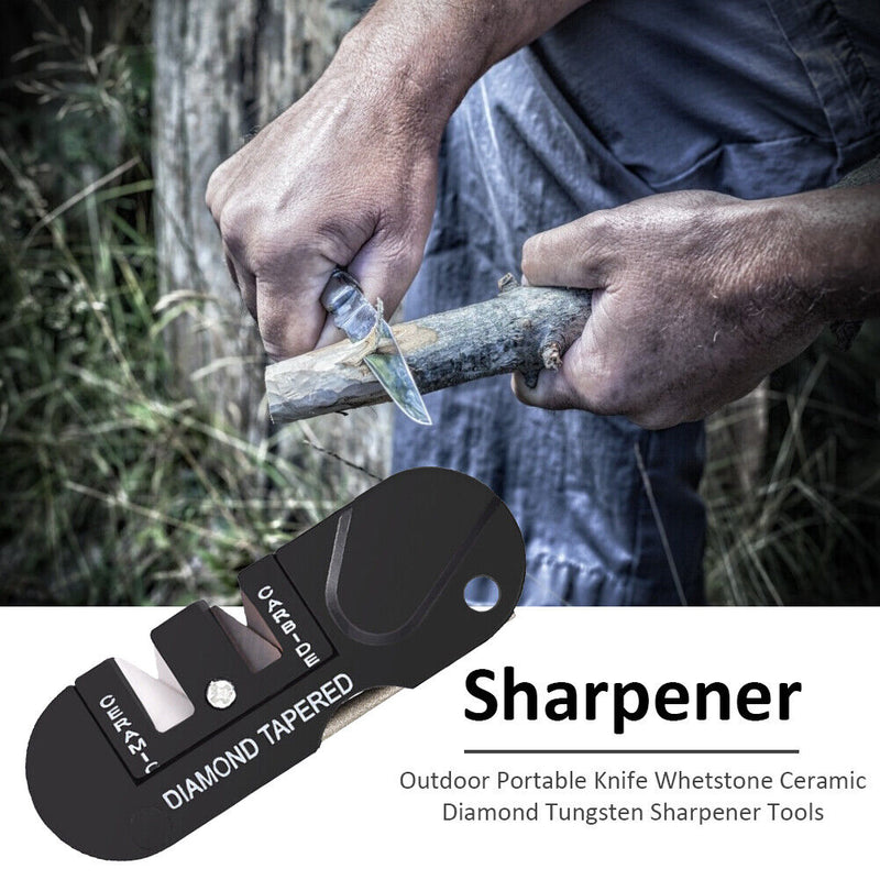 Outdoor Sharpener Diamond Tool Camp Hike Gear Tungsten Ceramic Sharpen Tool