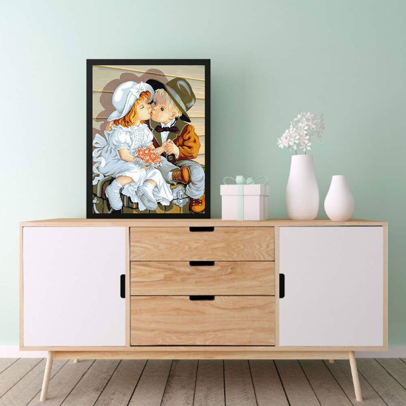 5D DIY Diamond Painting Kits Full Round Drill Boy Girl Mosaic Mural Decor