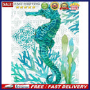 5D DIY Full Drill Round Shape Sea Animal Rhinestone Diamond Drawing for Home