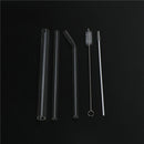 Wedding Drinking Reusable Clean Brush Glass Straws Plastic Box Straight Bent