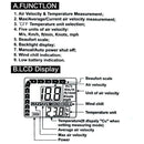 Air Conditioning Outdoor Wind Speed Meter -10 ~ 45C 0-30m/s Digital Anemometer